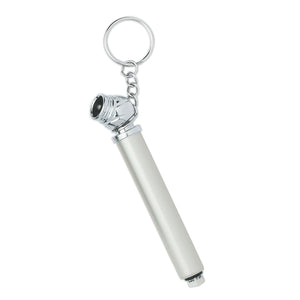 Mini Tire Gauge Key Chain - Metallic Silver