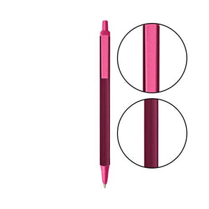 Burgundy BIC® Clic Stic® Pen - Burgundy With Pink