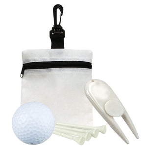 Golf in a Bag Gift Set - KL_0662 - White Bag with White Divot Tool