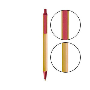 Cream BIC® Clic Stic® Pen - Cream With Metallic Red