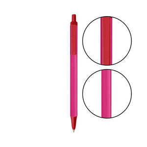 Pink BIC® Clic Stic® Pen - Pink With Red