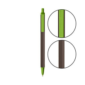 Espresso BIC® Clic Stic® Pen - Espresso With Metallic Green