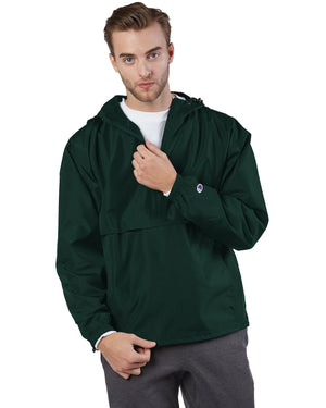 Champion Adult Packable Anorak Quarter-Zip Jacket - Dark Green