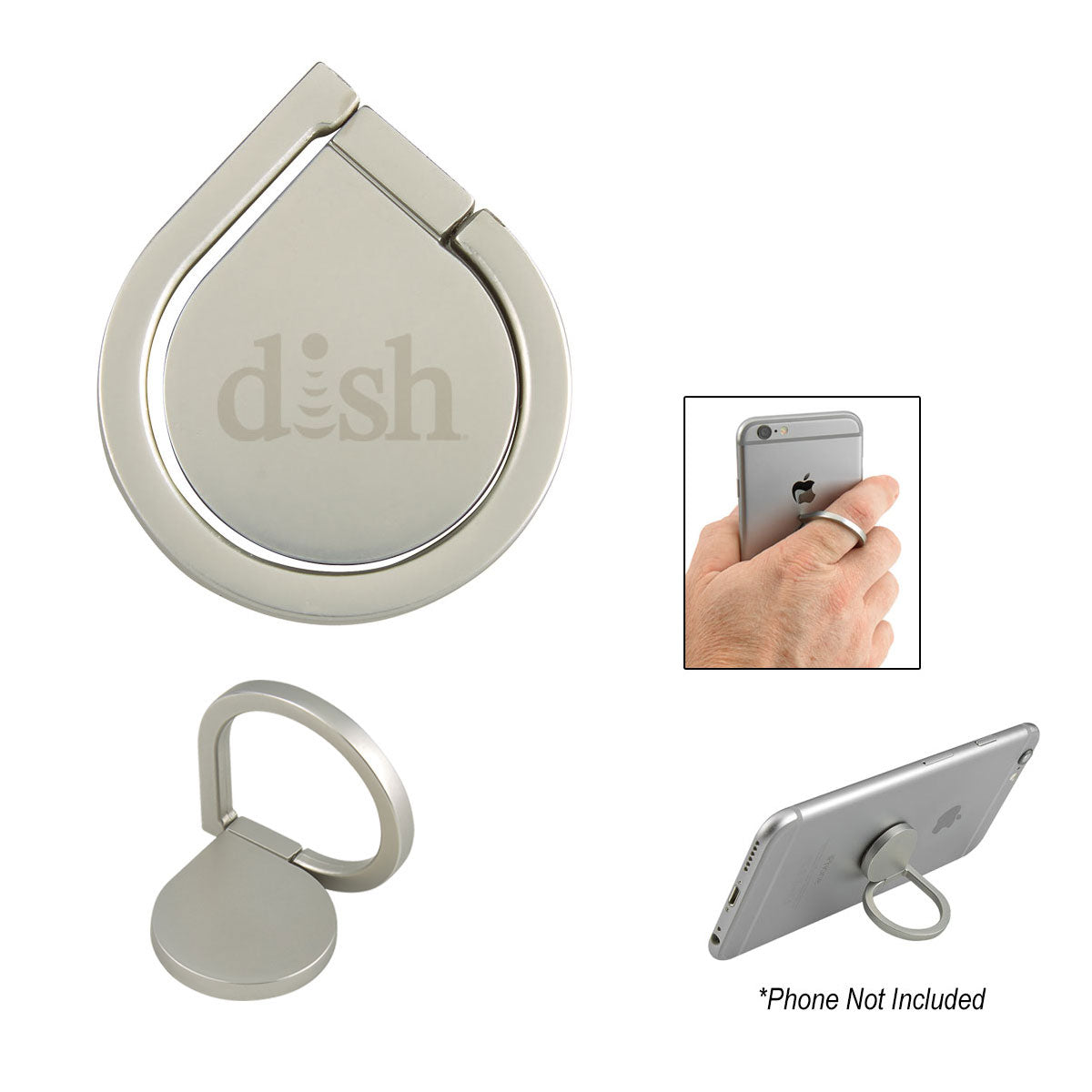 Aluminum Cell Phone Ring and Stand