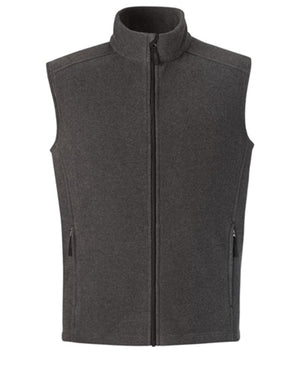 Core365 Men's Journey Fleece Vest - Heather Charcoal