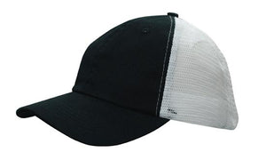 6 Panel Washed Chino Soft Mesh Back Cap - Custom Embroidered - HP4145 -