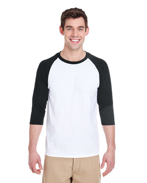 Gildan Adult Heavy Cotton™ Three-Quarter Raglan Sleeve T-Shirt