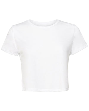 Ladies' Flowy Cropped T-Shirt - White