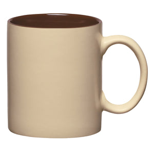 11 Oz. Aztec Mug - Almond With Brown