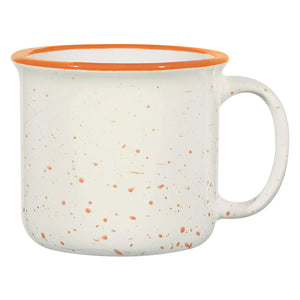 15 Oz. Blaze Campfire Mug - White With Red Rim