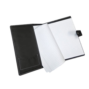 Faux Leather 7" x 10" Notebook - Black