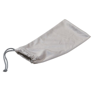 Microfiber Pouch With Drawstring - Silver