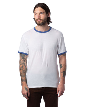 Unisex Keeper Ringer T-Shirt - White/Vnt Roy