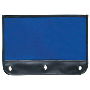 Zippered Pencil Case - Royal Blue With Black