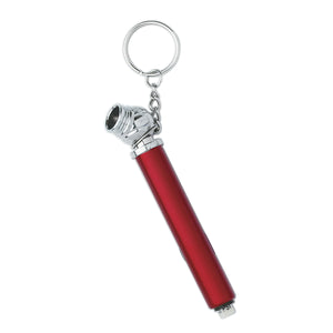 Mini Tire Gauge Key Chain - Metallic Red