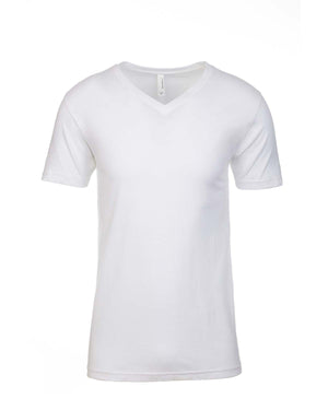 Men's CVC V-Neck T-Shirt - White