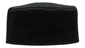 Poly-Cotton Chef's Cap - Custom Embroidered - Black
