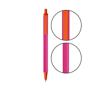 Pink BIC® Clic Stic® Pen - Pink With Orange