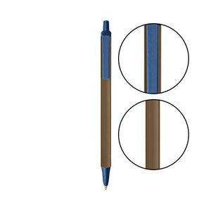 Metallic Sand BIC® Clic Stic® Pen - Metallic Sand With Metallic Dark Blue