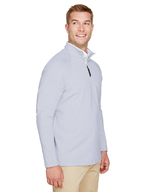 Devon & Jones CrownLux Performance® Men's Clubhouse Micro-Stripe Quarter-Zip