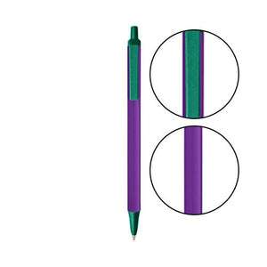 Purple BIC® Clic Stic® Pen - Purple With Forest Green