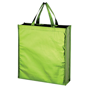 Metallic Non-Woven Shopper Tote Bag - Metallic Green