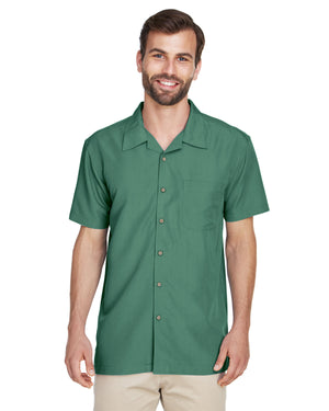 Harriton Men's Barbados Textured Camp Shirt