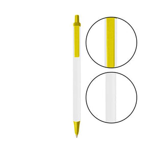 Clear BIC® Clic Stic® Pen - Clear With Yellow