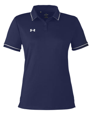 Ladies' Tipped Teams Performance Polo - Mid Nvy