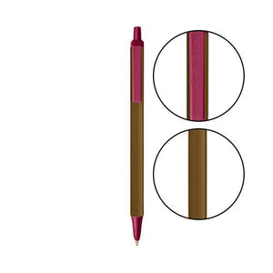 Metallic Brown BIC® Clic Stic® Pen - Metallic Brown With Burgundy