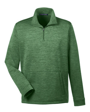 Devon & Jones Men's Newbury Mélange Fleece Quarter-Zip