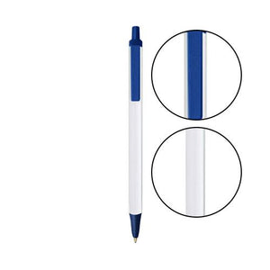 White BIC® Clic Stic® Pen - White With Navy