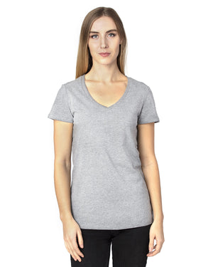 Threadfast Ladies' Ultimate CVC V-Neck T-Shirt