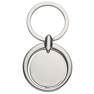 Circular Metal Key Tag - Silver