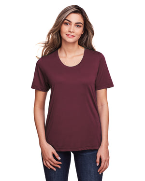 Ladies' Fusion ChromaSoft™ Performance T-Shirt - Burgundy