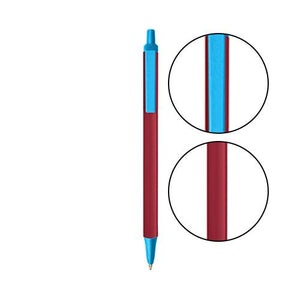 Metallic Red BIC® Clic Stic® Pen - Metallic Red With Blue