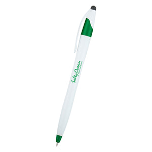 Dart Stylus Pen - Metallic White With Lime