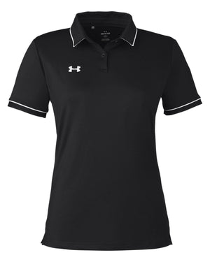 Ladies' Tipped Teams Performance Polo - Black