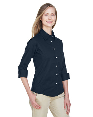 Devon & Jones Ladies' Perfect Fit™ Three-Quarter Sleeve Stretch Poplin Blouse