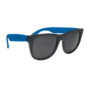 Rubberized Sunglasses - Black With Blue