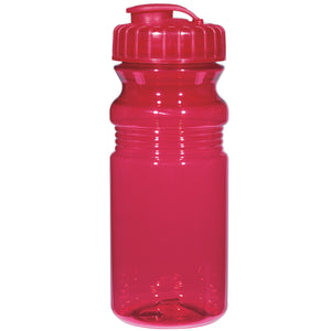 20 Oz. Fitness Bottle w/ Super Sipper Lid - Translucent Red