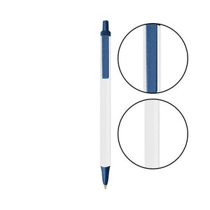 Clear BIC® Clic Stic® Pen - Clear With Metallic Dark Blue