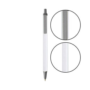 White BIC® Clic Stic® Pen - White With Silver