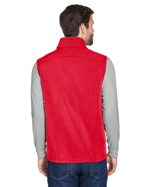 Core365 Men's Cruise Two-Layer Fleece Bonded Soft Shell Vest - Back