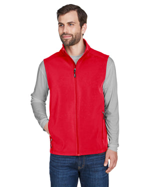 Core365 Men's Cruise Two-Layer Fleece Bonded Soft Shell Vest - Front