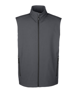 Core365 Men's Cruise Two-Layer Fleece Bonded Soft Shell Vest - Carbon