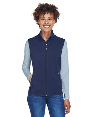 Core365 Ladies' Cruise Two-Layer Fleece Bonded Soft Shell Vest - Front