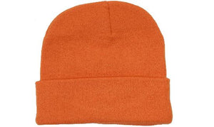 Acrylic Toque with Cuff - Orange