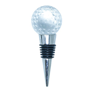 Crystal Bottle Stopper - Golf Ball Dimple Pattern