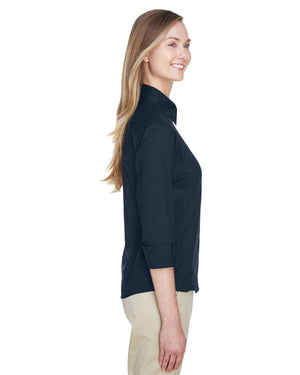 Devon & Jones Ladies' Perfect Fit™ Three-Quarter Sleeve Stretch Poplin Blouse